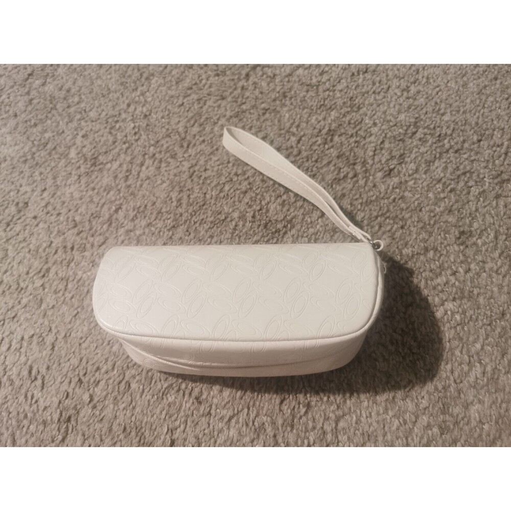 OAKLEY Sunglasses Eyeglasses White Semi Softshell Zip Around Wristlet Case Pouch